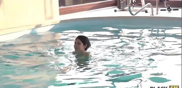  BLACK4K. Big cock of swimming coach makes cutie forget about pool